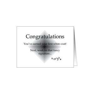  Congratulations (White Coat Ceremony) Humor Card Health 
