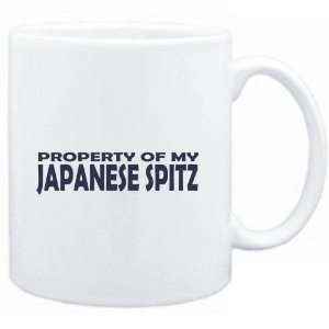  Mug White  PROPERTY OF MY Japanese Spitz EMBROIDERY 