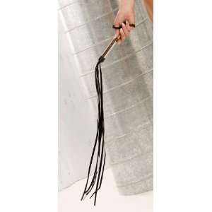 Leather Whip With Silver Handle