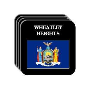 US State Flag   WHEATLEY HEIGHTS, New York (NY) Set of 4 Mini Mousepad 
