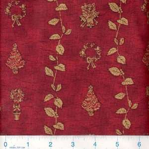  45 Wide Holly Stripe Red Fabric By The Yard Arts 