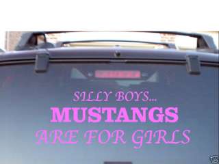 MUSTANG GT FORD GIRLS VINYL CAR WINDOW DECAL STICKER  