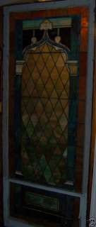 Antique HUGE Leaded Stained Glass Church Mansion Window  