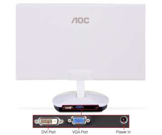 New AOC e2243 LED 22 in Monitor 1080p slim thin white  