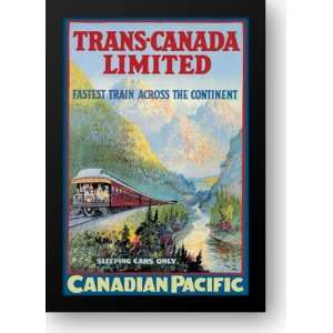 Trans Canada Limited   Fastest Train Across the Continent 16x22 Framed 