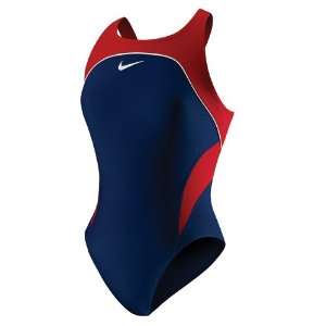  NIKE Color Block   Lifeguard Power Back Swimwear N74400 