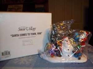 DEPT 56 SANTA COMES TO TOWN 1998 #54920 SNOW VIL NIB  