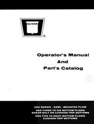 OLIVER 560 565 566 3 4 5 Bottom Plow Operators Manual  