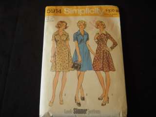   Simplicity 1973 Dress Pattern Half Size 12 1/2 Bust 35 #5914  
