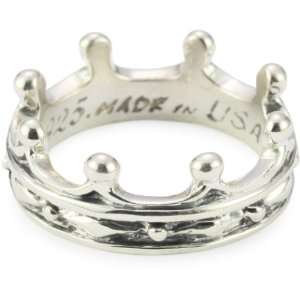  King Baby Toggle Crown Sterling Silver Ring, Size 10 