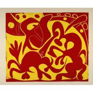  1962 Linocut Art Picador Bull Bullfight Matador Picasso 