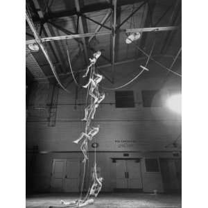  Rope Climber Garvin Smith Showing His Technique of Climbing 