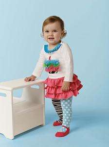 NWT Mud Pie Wild Child Zebra Cupcake Skirt Set, 0 6 Months  