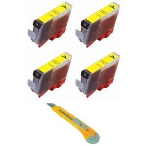  Four Yellow Compatible Ink Cartridge Canon CLI 8 (CLI8Y 