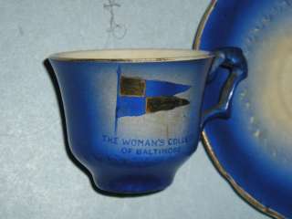 Vintage 1890s The Womans College of Baltimore Tea Cup & Saucer 