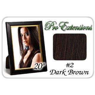 Pro Extensions 20 x 39 #2 Dark Brown 100% Clip on in Human Hair 