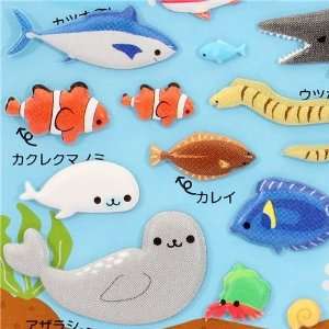  kawaii sponge sticker marine animals Japan Toys & Games