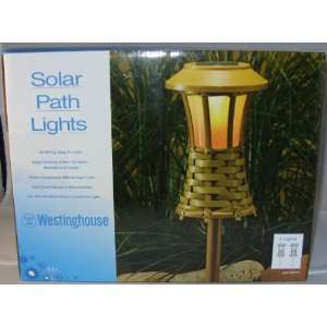  Westinghouse Solar Bamboo Finish Path Lights (2 Lights Per 