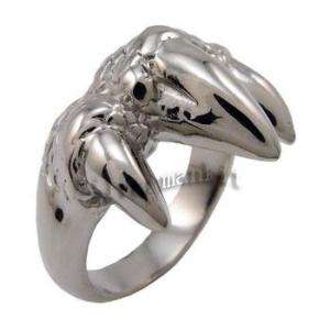 Size 9 Men Silver Dragon Claw Stainless Steel Ring SR6  