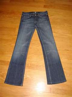 SEVEN 7 FOR ALL MANKIND JEANS DARK WASH STRETCH FLYNT BOOTCUT 26 