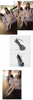   Heel Platform Peep Toe Ankle Strap Stiletto Sandals Shoes B010  