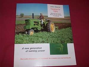 1960 John Deere 2010 Tractor Advertising Brochure Nice, Great Gift 