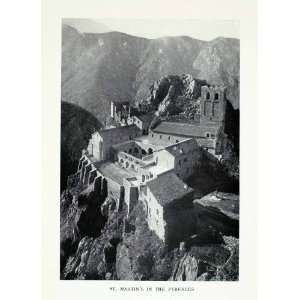  1925 Halftone Print St Martin Pyrenees Mountain Spain 