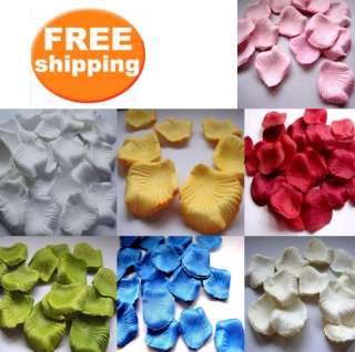 8Color Silk Rose Petals Wedding Supplies wholesale /retai Free 