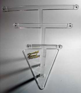 Clear Acrylic Post earring display stand hold six pair of post 