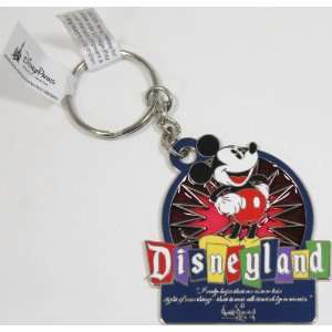 Disneyland Mickey Mouse / Walt Disney Quote Keychain   Disney Parks 