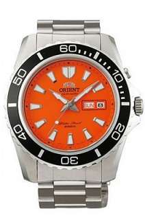 Orient Mens Orange Mako Automatic Dive Watch CEM75001M  