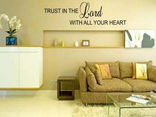 TRUST IN THE LORD Home Bedroom Wall Art Decal 36  