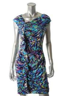 Maggy London NEW Printed Versatile Dress Sateen Ruffled 8  