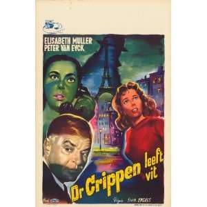  Dr. Crippen lebt (1958) 27 x 40 Movie Poster Belgian Style 