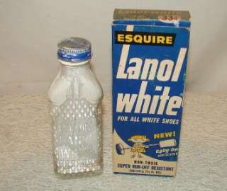 Vintage Esquire Lanol White Shoe Polish With Box  