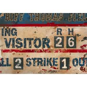  Oopsy Daisy   Vintage Scoreboard   Baseball Canvas 