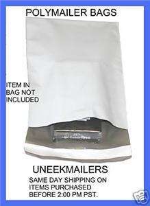 250 7.5x10.5 WHITE POLY MAILERS ENVELOPES BAGS 7x10  