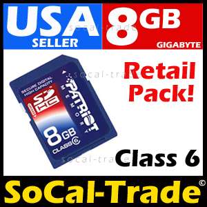 Patriot 8GB SD HC Class 6 SDHC Flash Memory Card 8G  