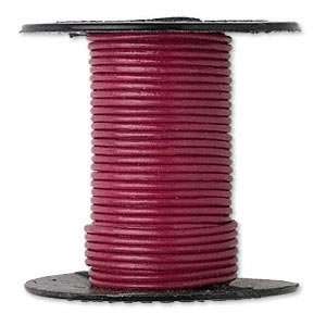  Leather Cord, Rose 1.0mm, Sold Per 5 yard Section 