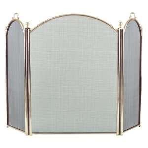  3 Fold Arched Polished Brass Screen