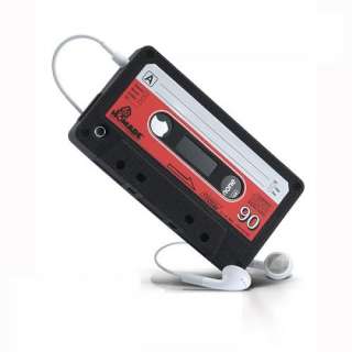 IPHONE 4 4G 4S TAPE CASSETTE BLACK SILICONE FLEXIBLE CASE COVER  