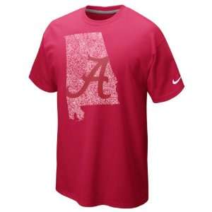 Alabama Crimson Tide Crimson Nike Logo Art T Shirt  Sports 