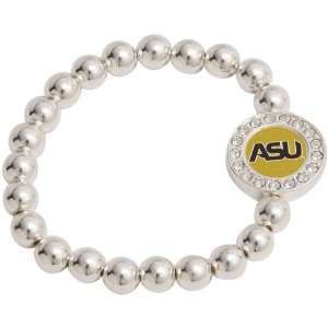  NCAA Alabama State Hornets Round Crystal Beaded Stretch 