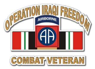 82nd Airborne Division Iraq Veteran 5.5 Sticker  