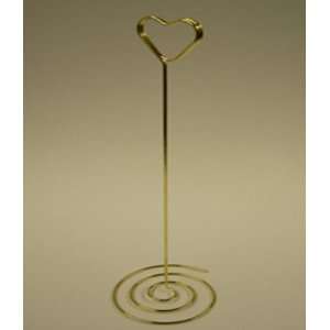  8 Pack Gold Table Number Holder Stands with Swirl Base and 