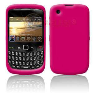 BLACKBERRY CURVE 8530 PINK RUBBER SILICONE SKIN CASE  