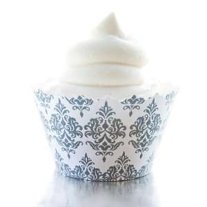   Damask Cupcake Wrappers   Set of 12   Loved By Bakers & Event Planners