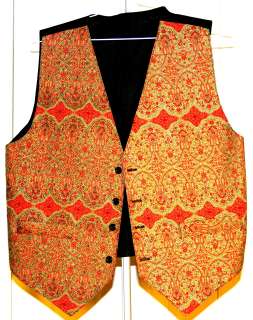HAND MADE WAIST COAT / VEST MAROON / RED COLOR  NEW  