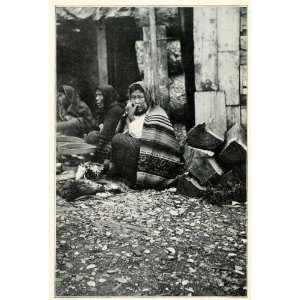 1901 Print Killisnoo Alaska Tlingit Tribe Native American Woman 