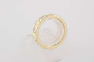 18K Yellow Gold Moissanite Ring Eternity Band 1.4 carat  